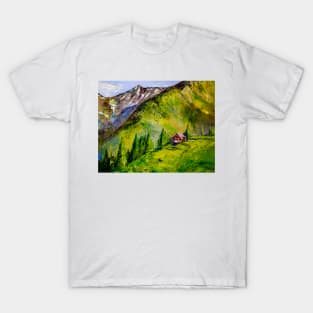 Alps. Green meadows T-Shirt